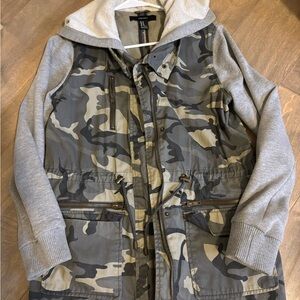Forever 21 Camo Utility Jacket with Gray Accents